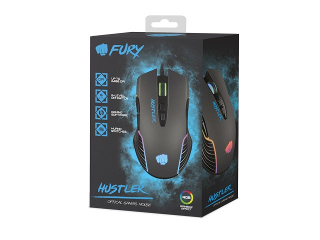 Мишка Fury Gaming Mouse Hustler 6400DPI Optical With Software RGB Backlight Мишка Fury Gaming Mouse Hustler 6400DPI Optical With Software RGB Backlight